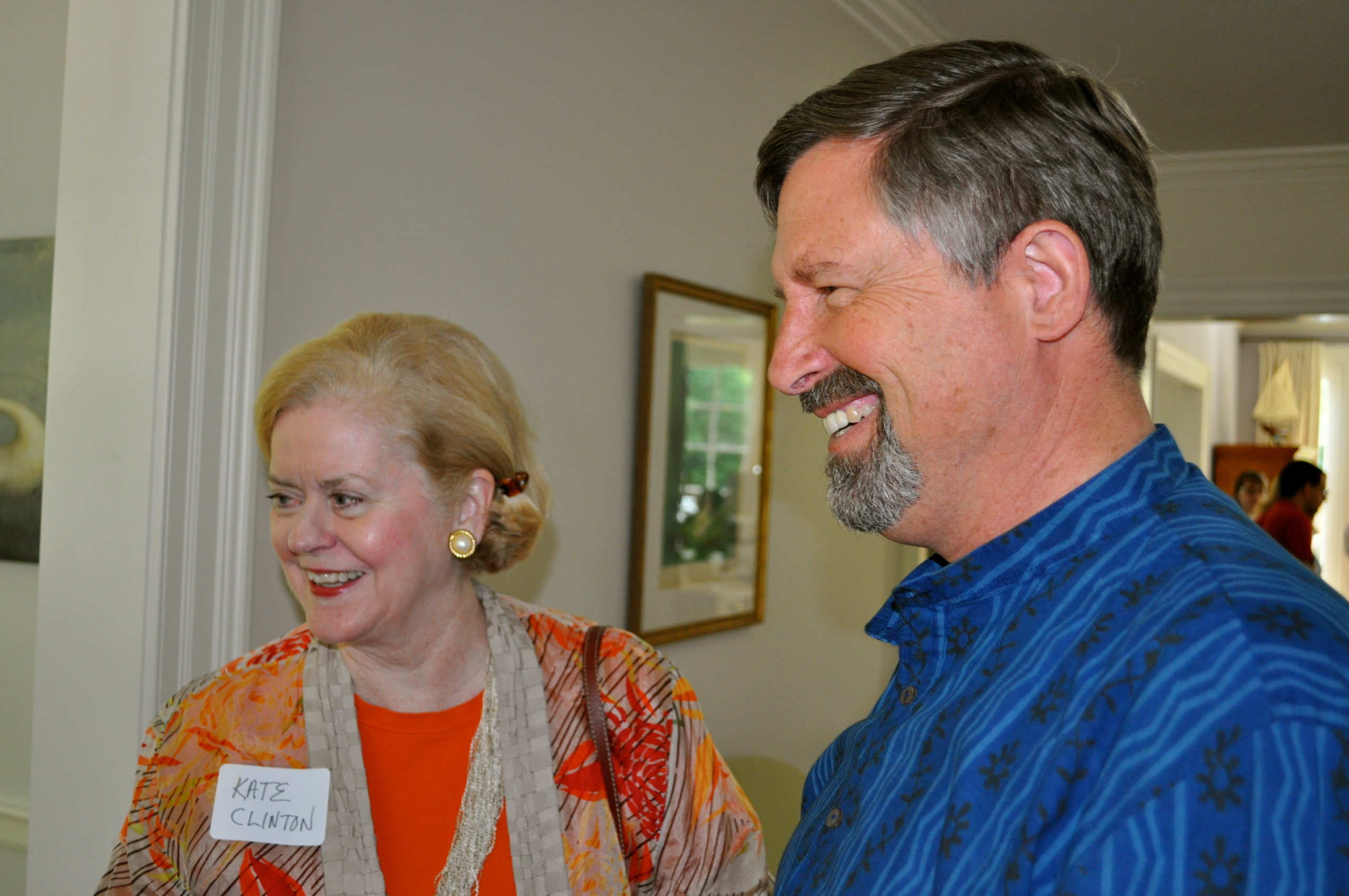Kate Clinton and John Cook greet guests from L’Arche Philippines. The visitors stopped in Washington on their way to the L’Arche International Federation meeting in Atlanta last year. Photo by Elizabeth Black