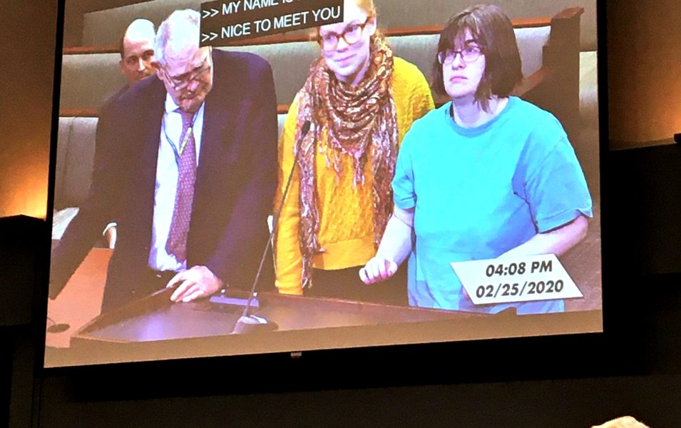 Charles, Eva-Elizabeth, and Kelly speak to the Arlington County Board.
