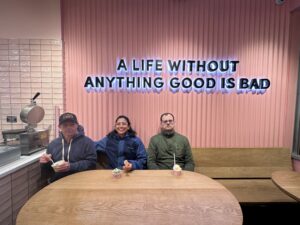 Ricky, Crisely, Luke ice cream "A life without anything good is bad"