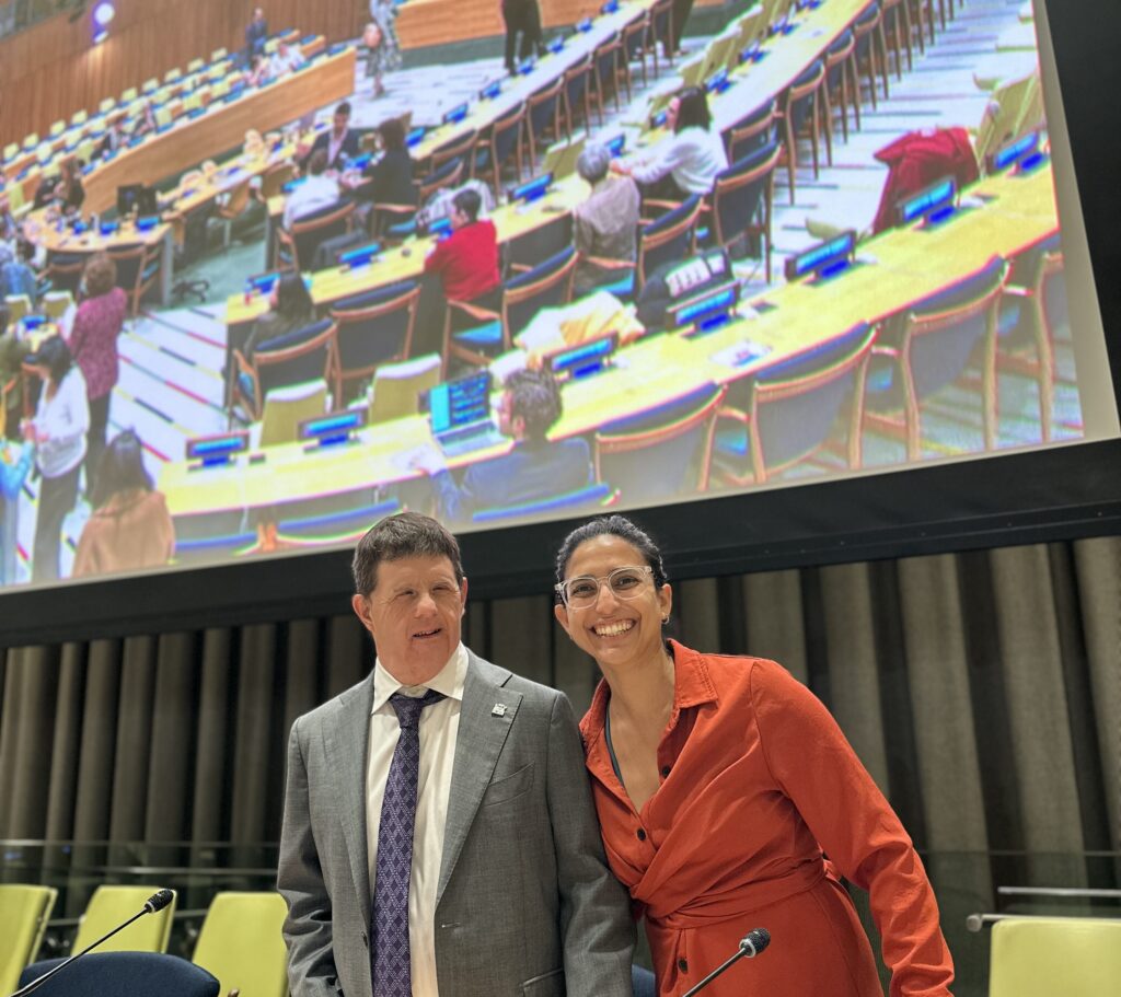 World Down Syndrome Day UN speakers on stage